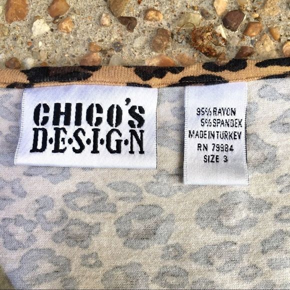 Chico’s Design Leopard Print Button Down Blouse 3 - Picture 2 of 7